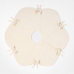 Velvet Bow Christmas Tree Skirt Cream - Threshold™ designed with Studio McGee